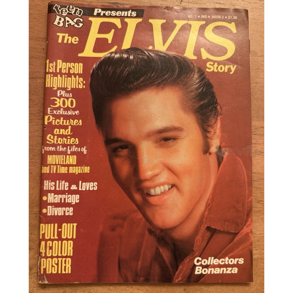 Teen Bag The Elvis Presley Story Magazine Vintage 1970-80 Collector's Edition